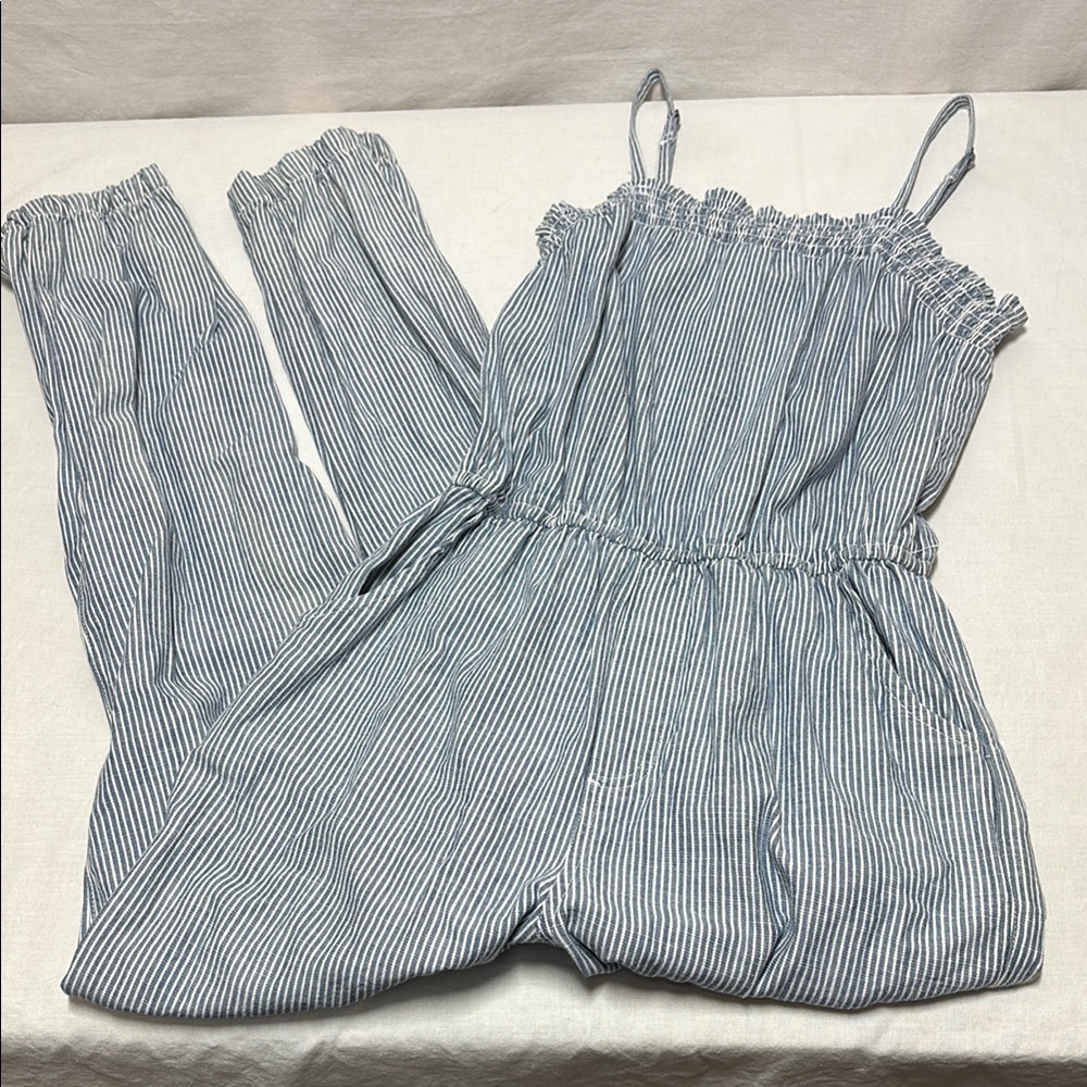 Abercrombie Kida Striped Blue Jumpsuit